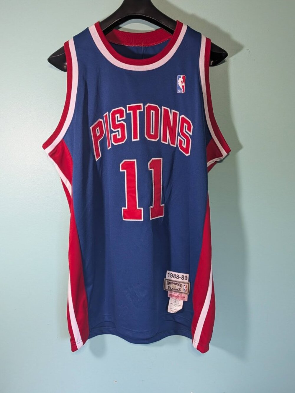 Isiah Thomas Detroit Pistons Mitchell Ness Vintage Authentic Jersey Size 52 USA